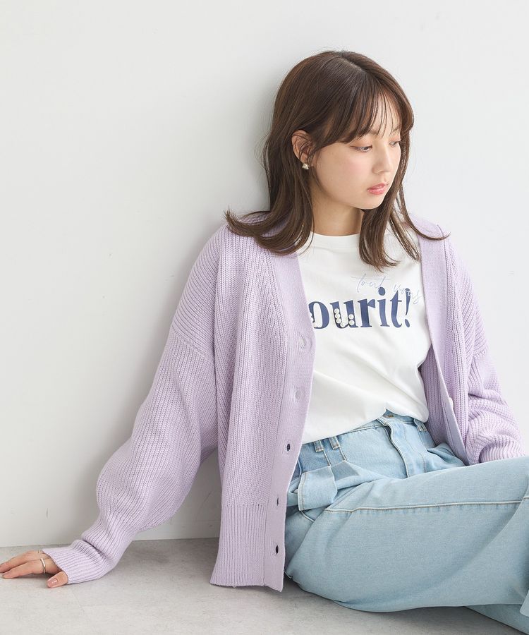 earth music&ecology「アンチピリングVネックカーディガン」|カーディガン|