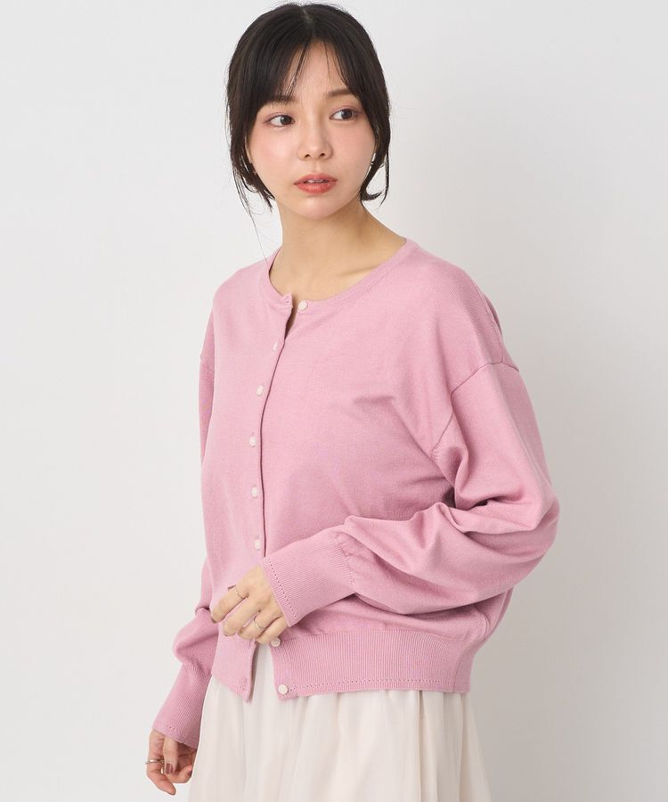 earth music&ecology「UVカット加工クルーネックニットカーディガン」|カーディガン|