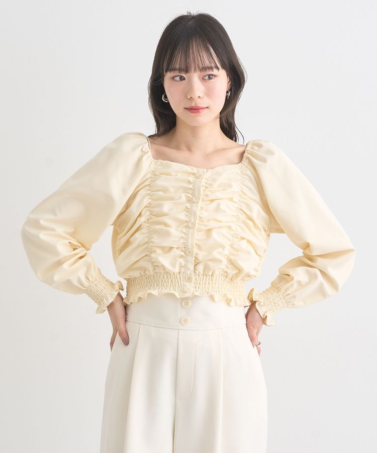 earth music&ecology「ピーチシャーリングブラウス」|シャツ・ブラウス|