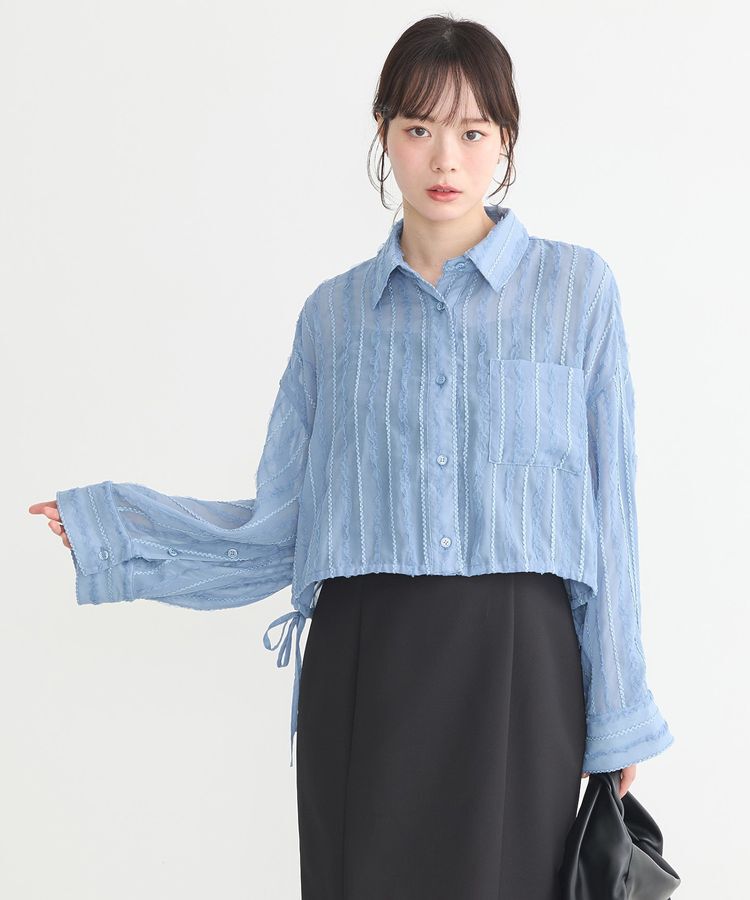 earth music&ecology「シアージャカードショートシャツ」|シャツ・ブラウス|