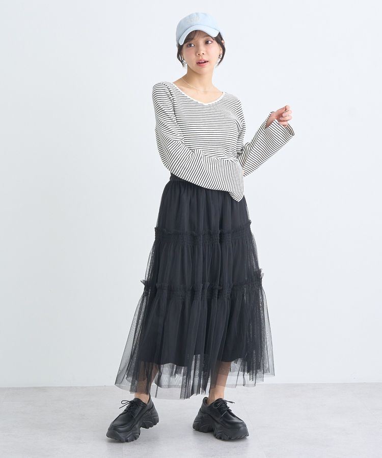 earth music&ecology「2WAYネックリブプルオーバー」|Tシャツ・カットソー|