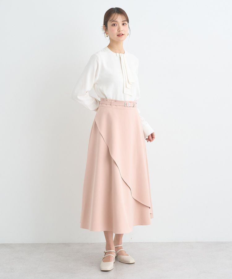 earth music&ecology「ベルト付きアシンメトリースカート」|フレア|