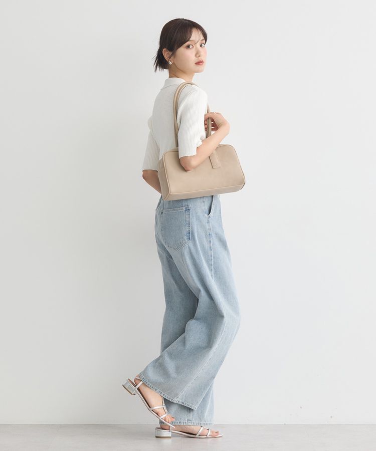 earth music&ecology「半袖ポロニットプルオーバー」|ニット・セーター|