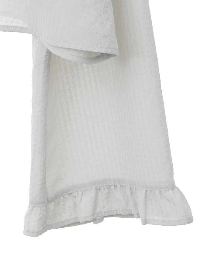 earth music&ecology「フリル切替えショートブラウス」|シャツ・ブラウス|