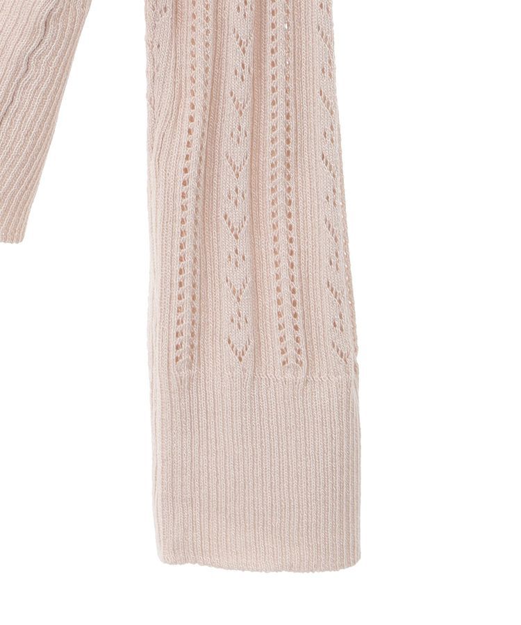 earth music&ecology「シルバーボタン透かし編みニットカーディガン」|カーディガン|