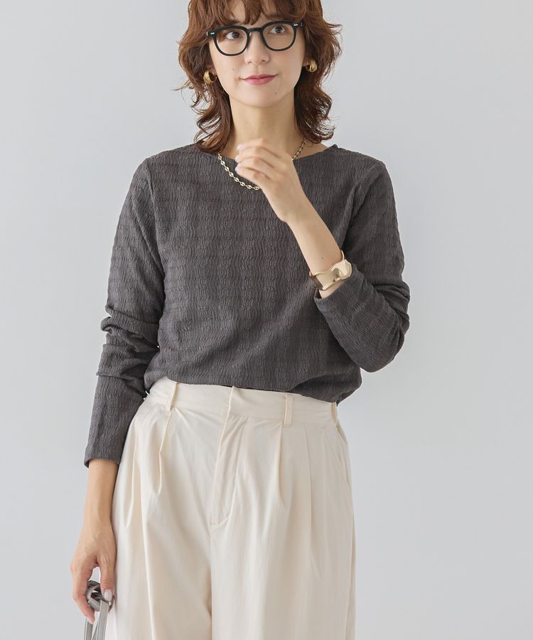 AMERICAN HOLIC「ジャガードカットプルオーバー」|Tシャツ・カットソー|Charcoal Gray