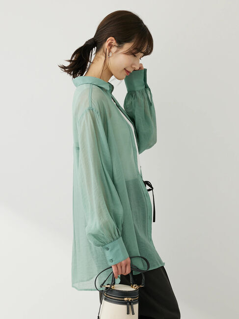 Green Parks「・ELENCARE　DUE　シアーシャツチュニック」|チュニック|