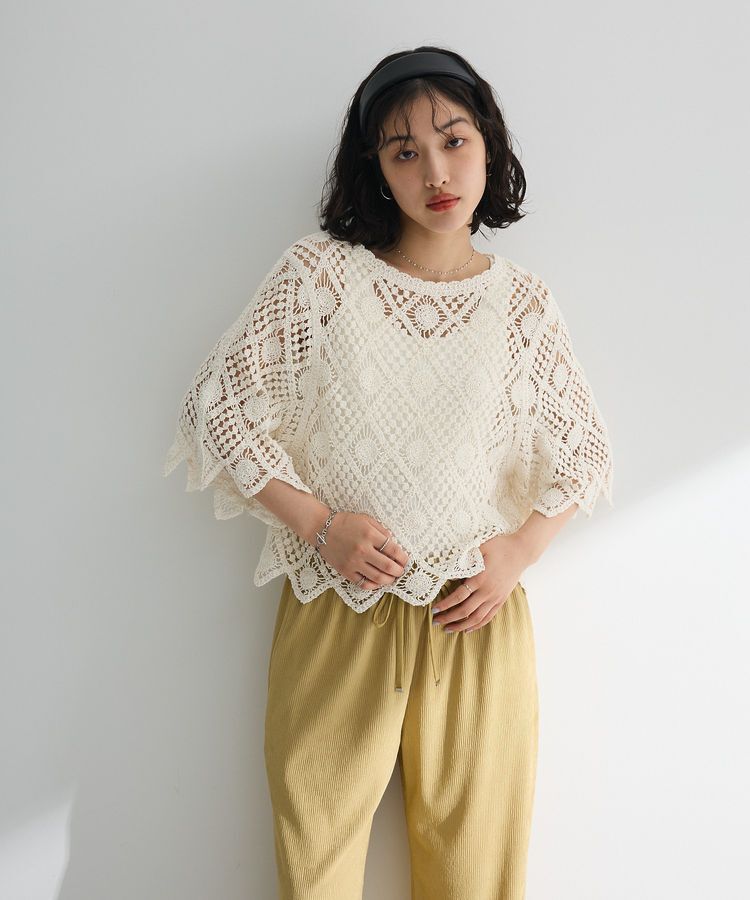 Green Parks「・SUGAR SPOON クロシェプルオーバー」|ニット・セーター|