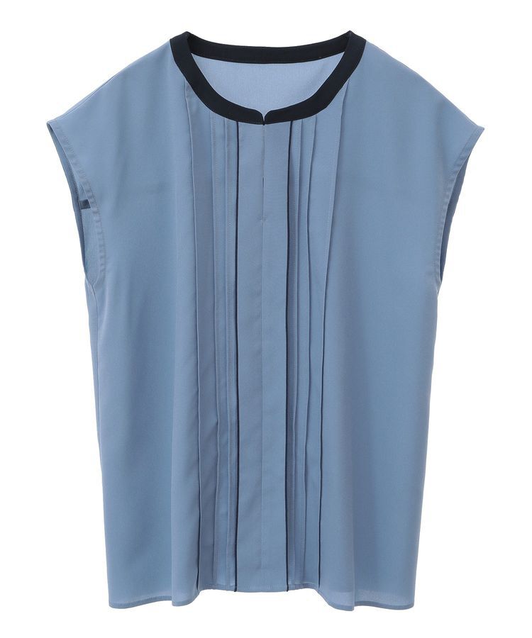 YECCA VECCA「配色タックデザインブラウス」|シャツ・ブラウス|