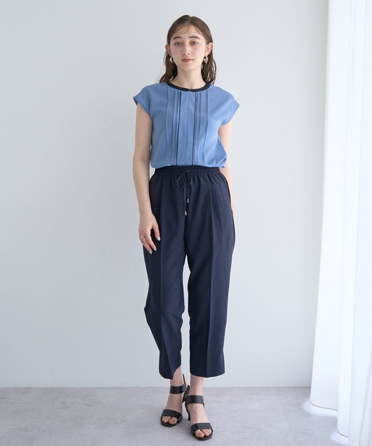 YECCA VECCA「配色タックデザインブラウス」|シャツ・ブラウス|