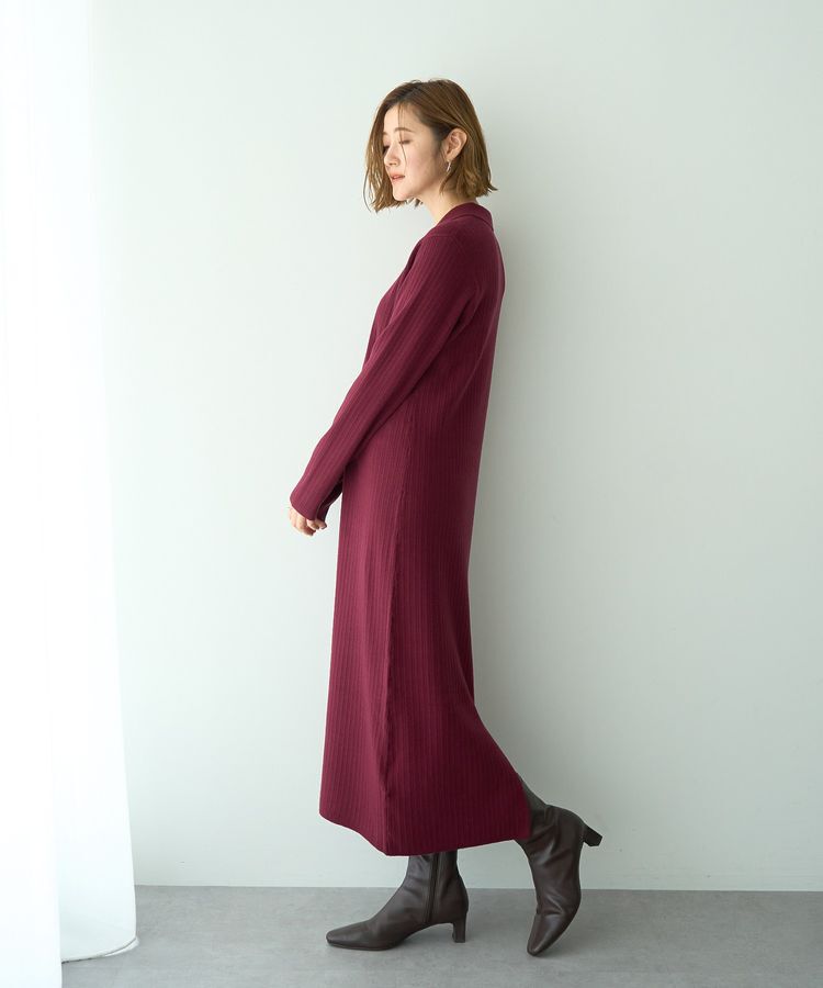 YECCA VECCA「襟付きニットワンピース」|ワンピース|