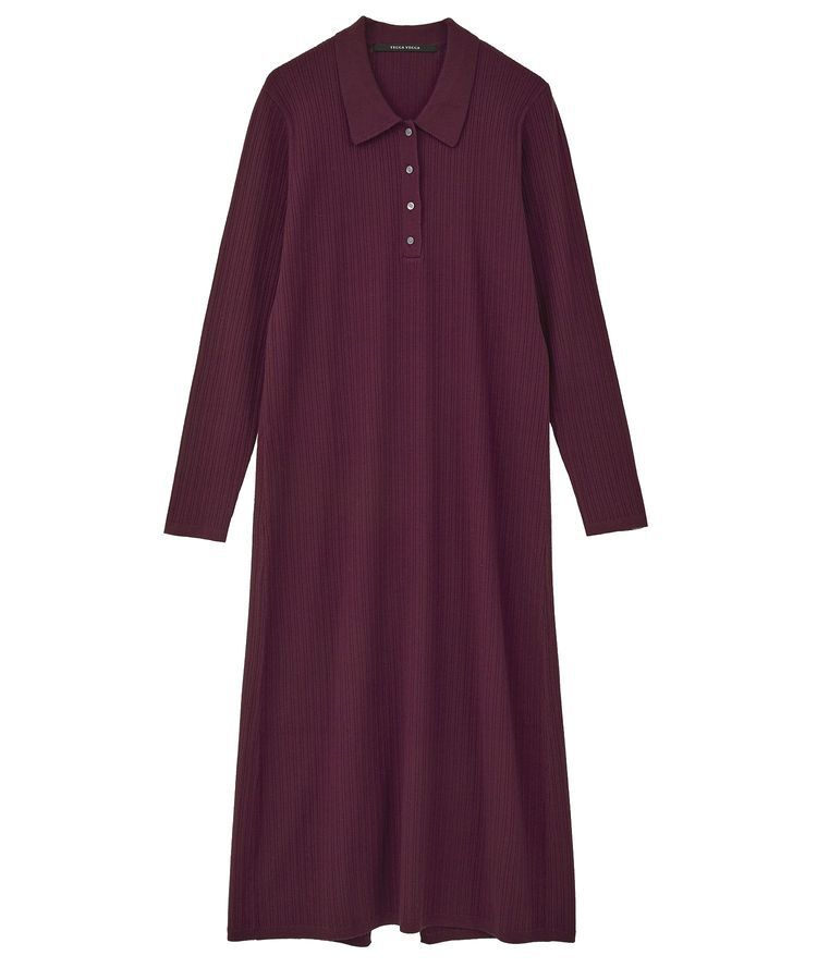 YECCA VECCA「襟付きニットワンピース」|ワンピース|