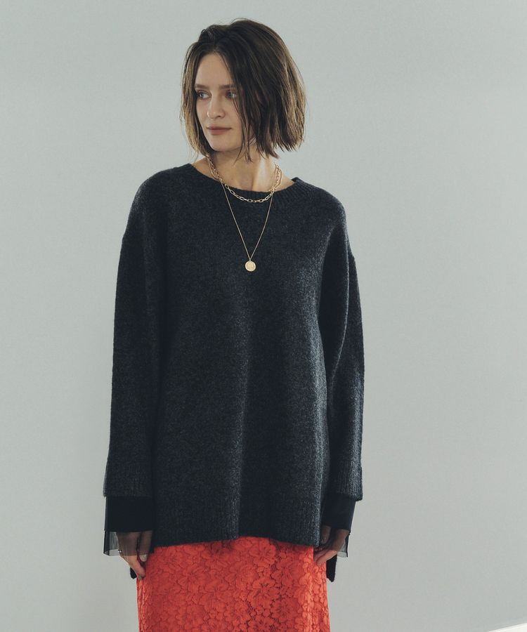 Editt by YECCA VECCA「袖レイヤードソフトニット」|ニット・セーター|