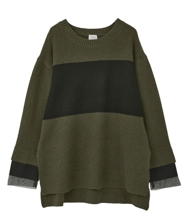 Editt by YECCA VECCA「袖レイヤードソフトニット」|ニット・セーター|