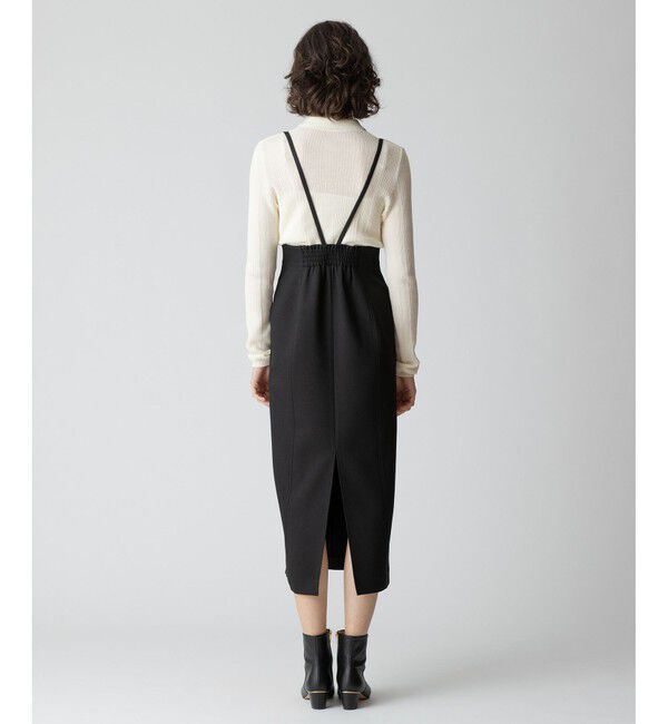 allureville「フロントジップサスペンダースカート」|ジャンパースカート|