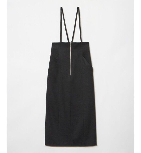 allureville「フロントジップサスペンダースカート」|ジャンパースカート|