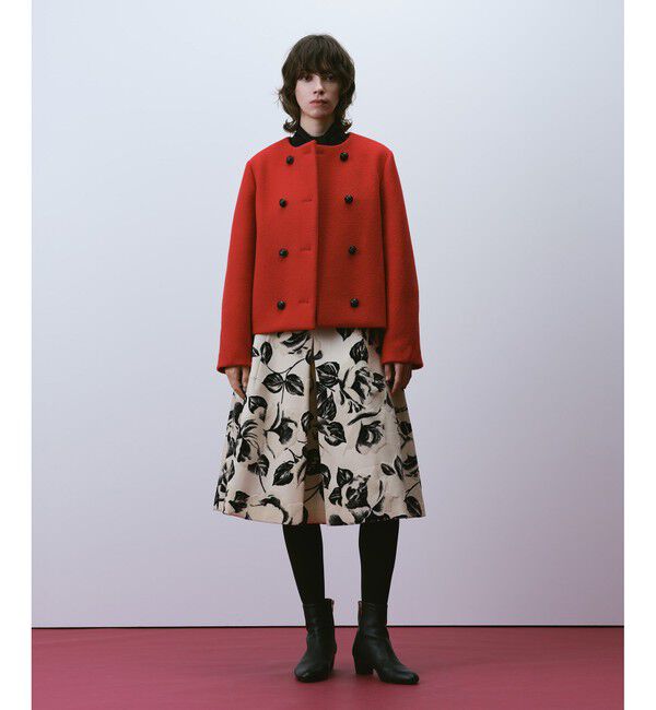 allureville「モノフロッキータックフレアスカート」|スカート|