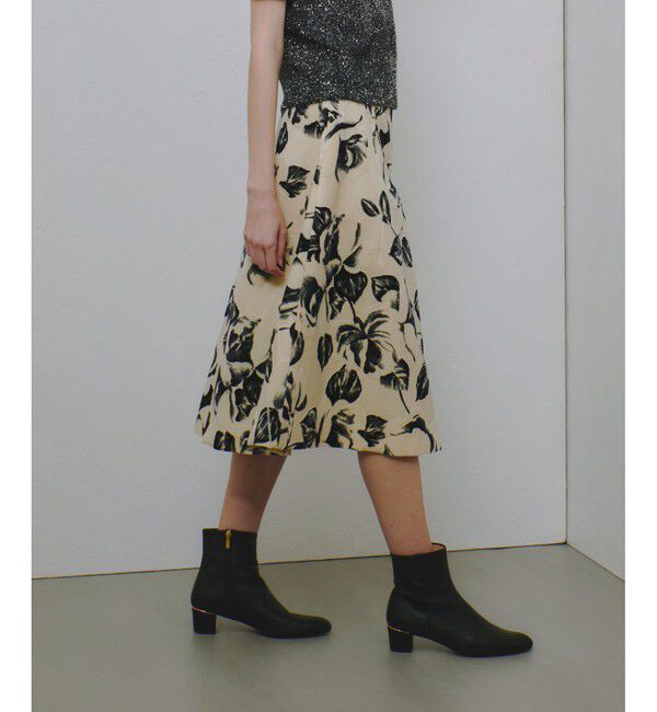 allureville「モノフロッキータックフレアスカート」|スカート|