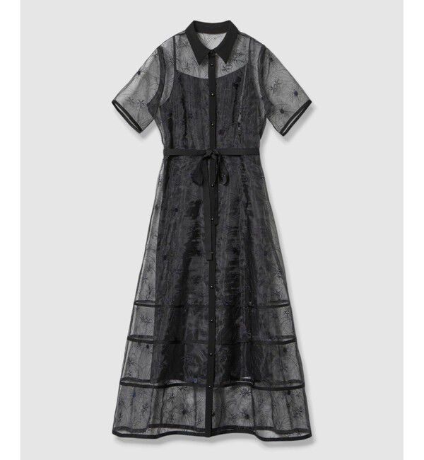 LOULOU WILLOUGHBY「【LOULOU WILLOUGHBY】オーガンジーフラワー刺繍ワンピース」|ワンピース|