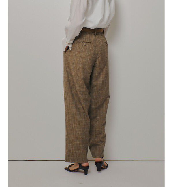 allureville「ディープタックチェックパンツ」|チノ|
