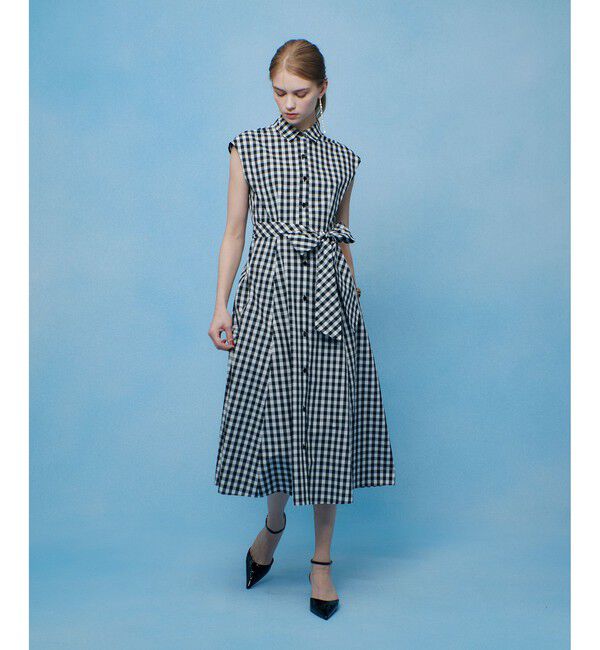 LOULOU WILLOUGHBY「【LOULOU WILLOUGHBY】スラブギンガムシャツワンピース」|ワンピース|