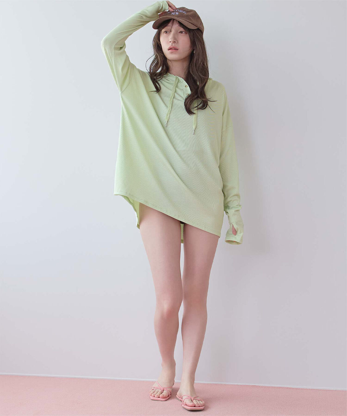 SEA DRESS「オーバーシルエットラッシュパーカープルオーバー」|ビキニトップス|