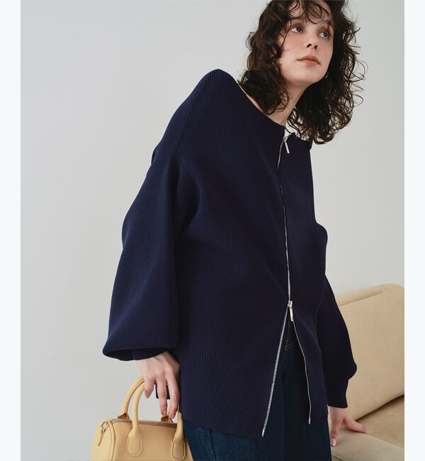 titivate「ダブルファスナーオーバーサイズニットプルオーバー」|ニット・セーター|