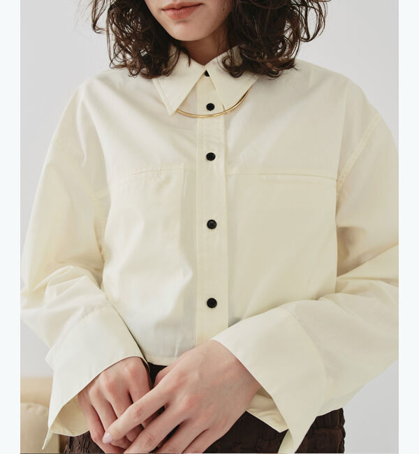 titivate「ロングスリーブクロップドポケットシャツ」|シャツ・ブラウス|