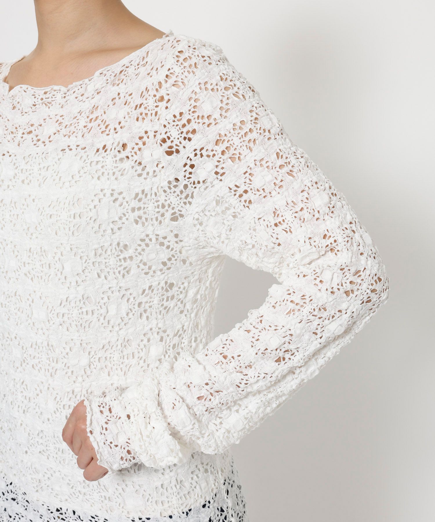 BABYLONE「ストレッチレースプルオーバー」|Tシャツ・カットソー|