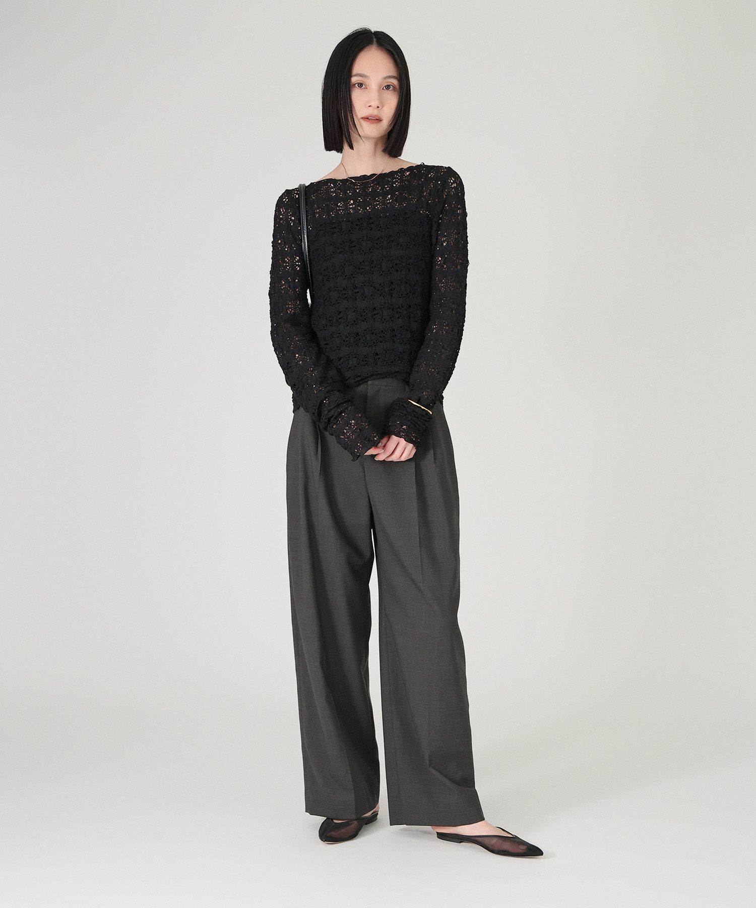 BABYLONE「ストレッチレースプルオーバー」|Tシャツ・カットソー|