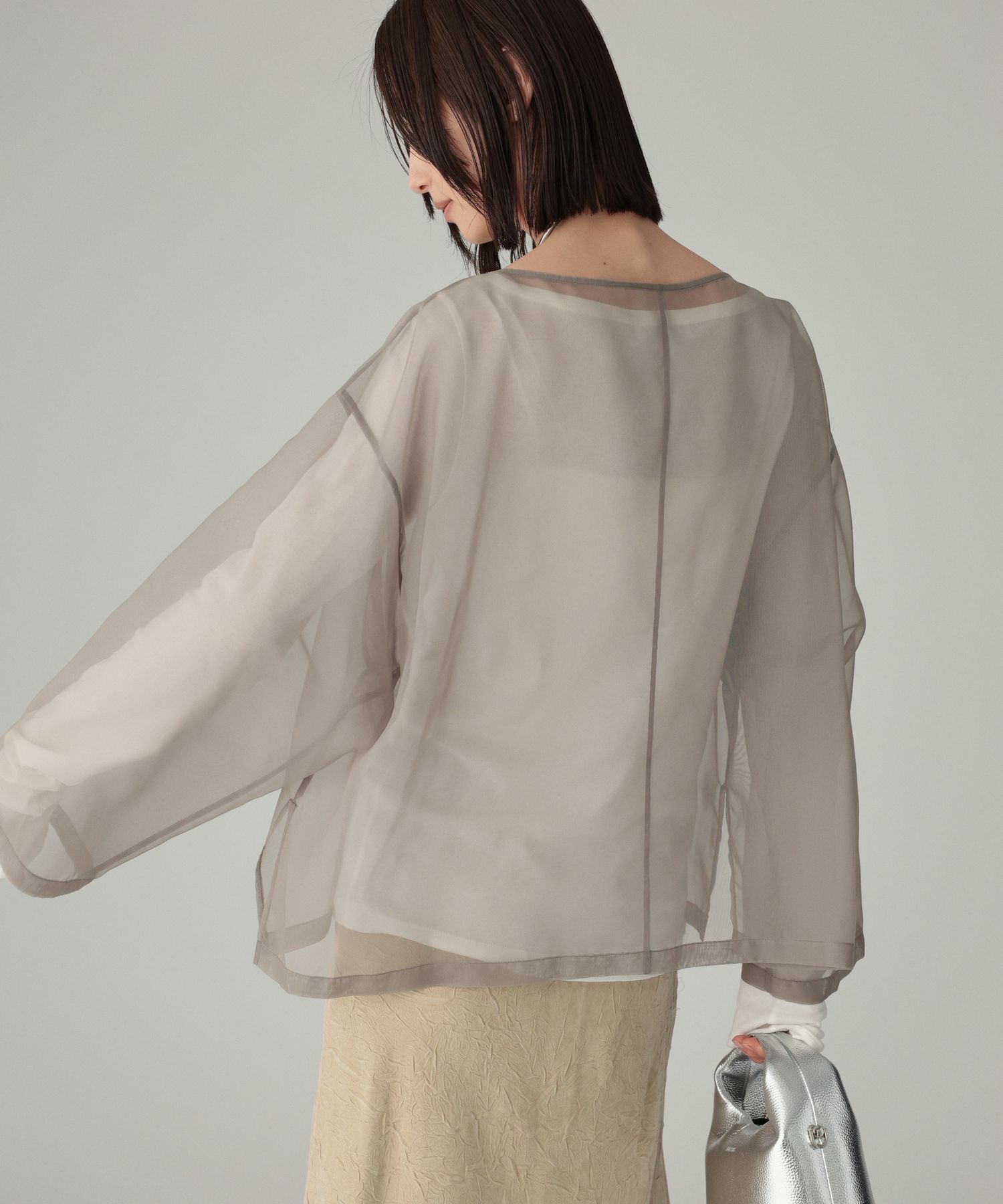 BABYLONE「シアーオーガンジーブラウス」|シャツ・ブラウス|