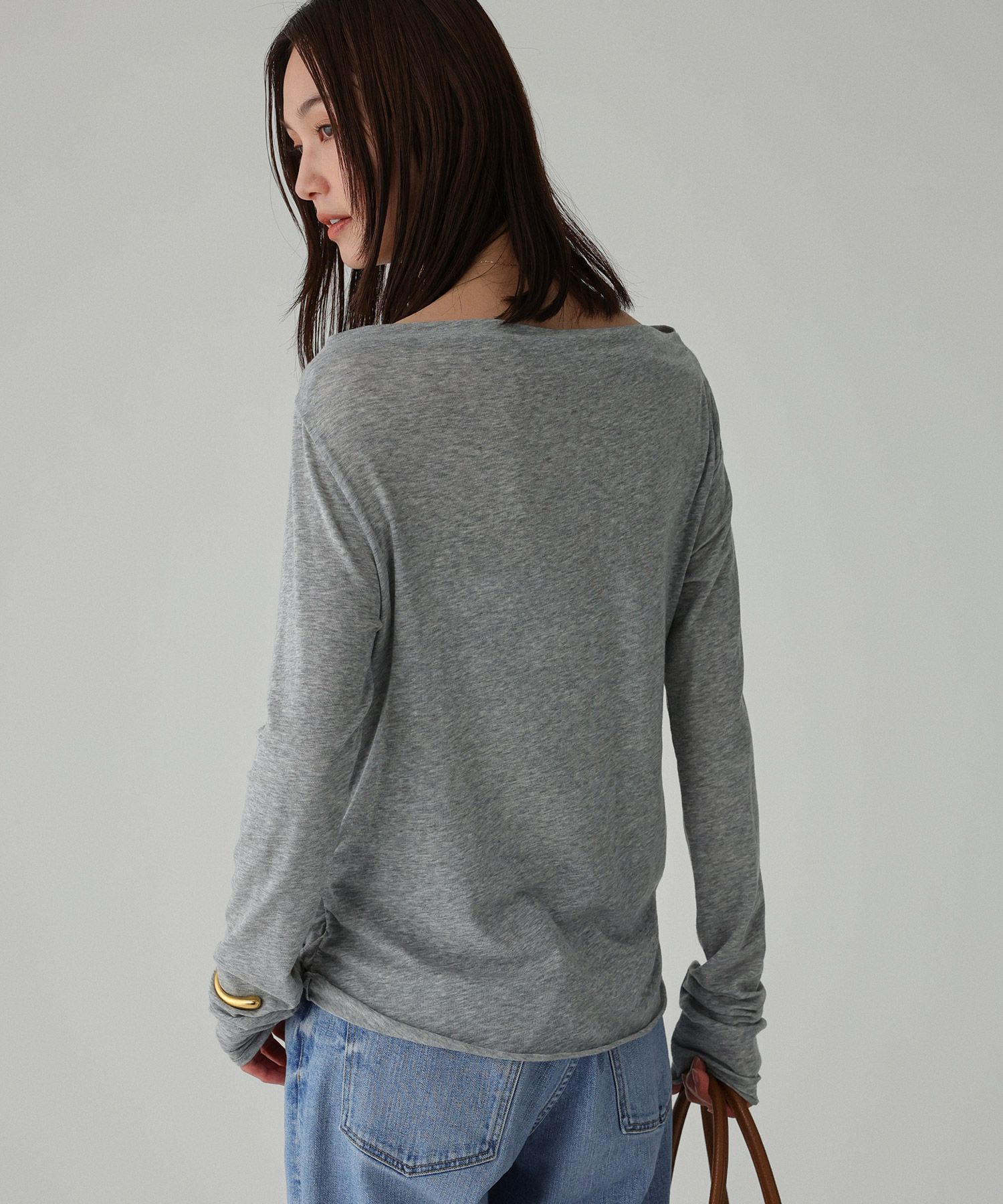 BABYLONE「【手洗い可】ギャザーベアテンカットソー」|Tシャツ・カットソー|