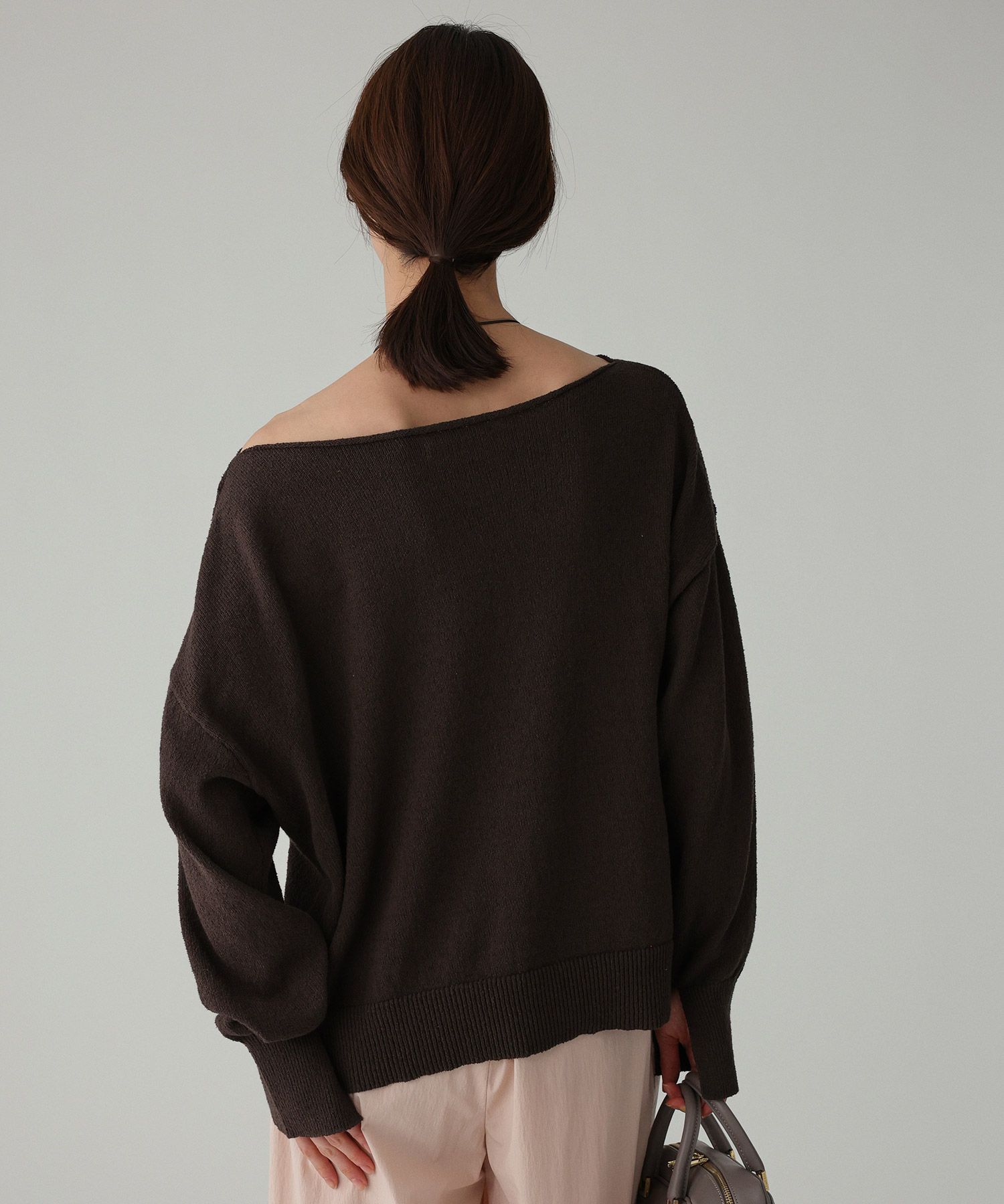 BABYLONE「ブークレボートネックプルオーバー」|ニット・セーター|