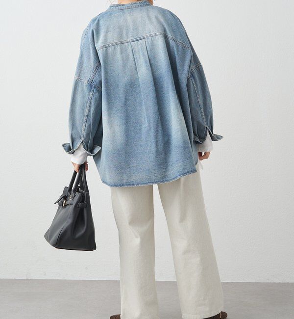  「【累計1万枚突破！/名品】ヴィンテージライクデニムバンドカラーシャツ」|シャツ・ブラウス|