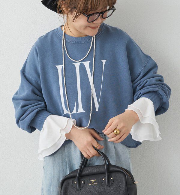  「布帛フレアカフカットソー」|Tシャツ・カットソー|