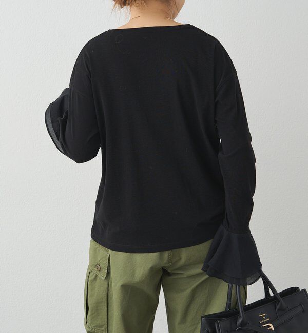  「布帛フレアカフカットソー」|Tシャツ・カットソー|