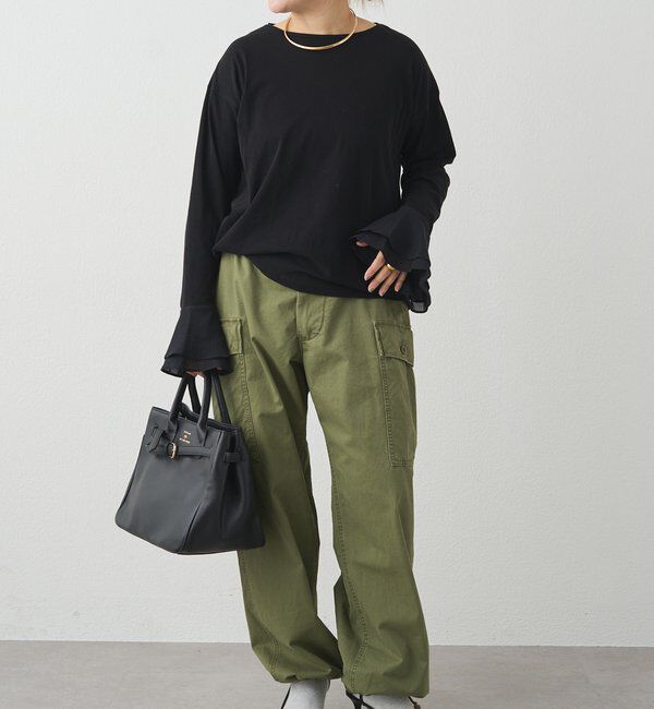  「布帛フレアカフカットソー」|Tシャツ・カットソー|