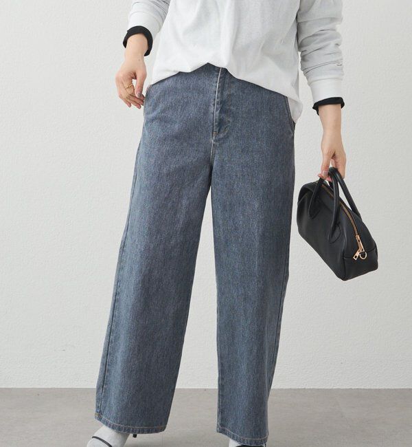  「カツラギワイドストレートパンツ」|デニム|