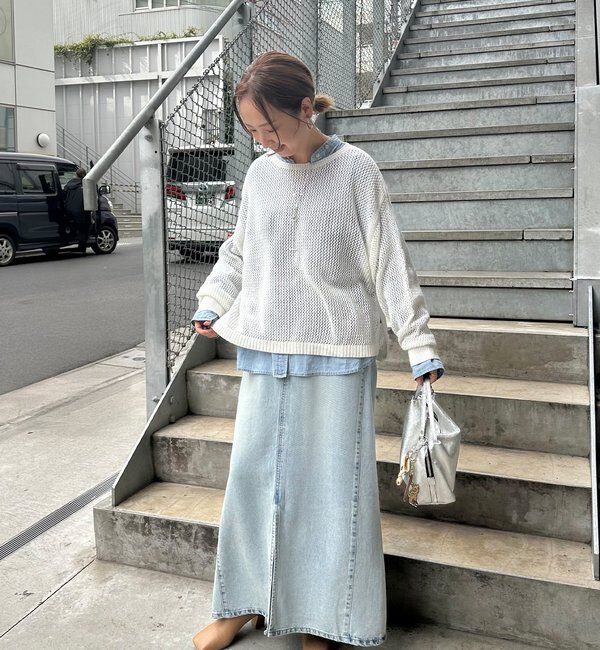  「【＠sein___000企画】メッシュ編みニットプルオーバー」|ニット・セーター|