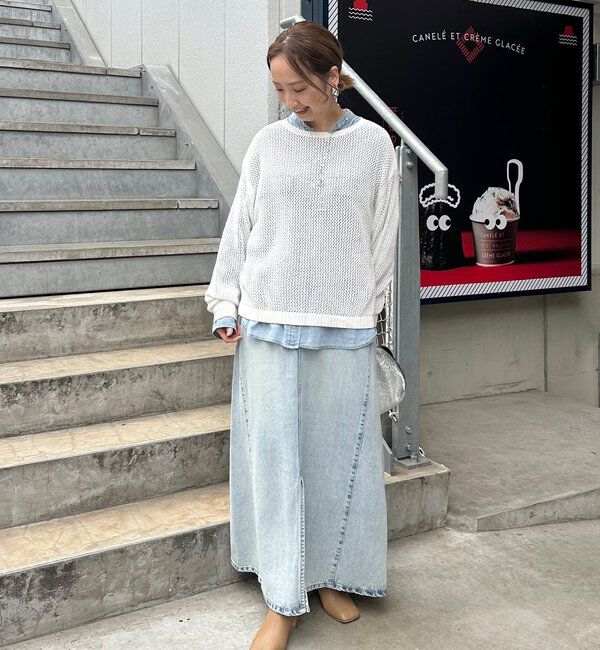  「【＠sein___000企画】メッシュ編みニットプルオーバー」|ニット・セーター|