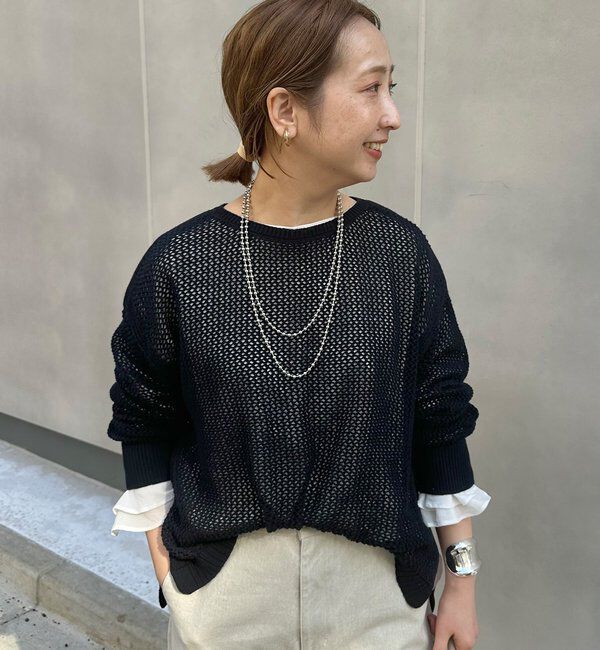  「【＠sein___000企画】メッシュ編みニットプルオーバー」|ニット・セーター|