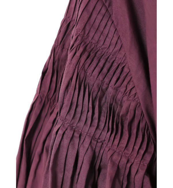 mizuiro ind「mizuiro ind ピンタックパフスリーブシャツ」|シャツ・ブラウス|