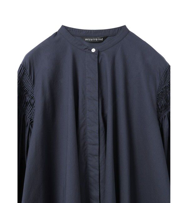 mizuiro ind「mizuiro ind ピンタックパフスリーブシャツ」|シャツ・ブラウス|