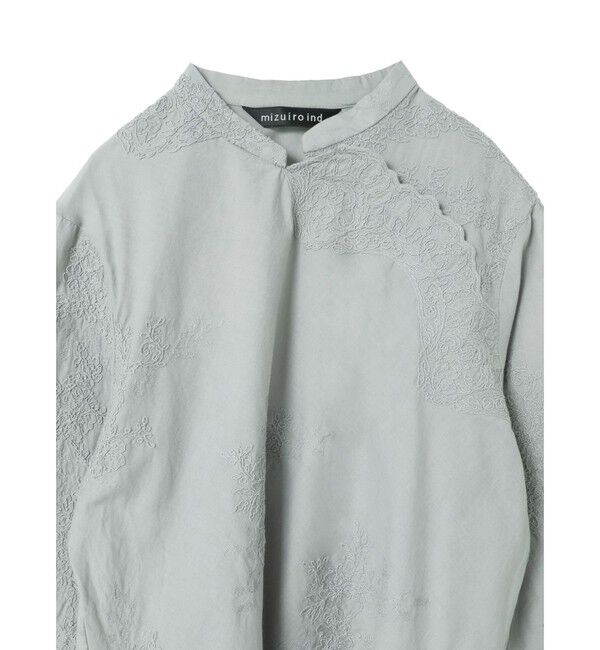 mizuiro ind「mizuiro ind レースシノワズリシャツ」|シャツ・ブラウス|
