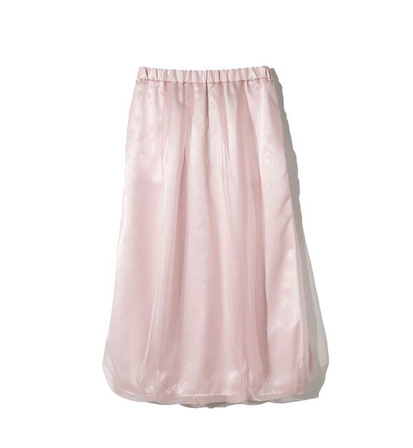 MIDIUMISOLID「MIDIUMISOLID for Ladies シアーロングバルーンスカート」|スカート|ピンク