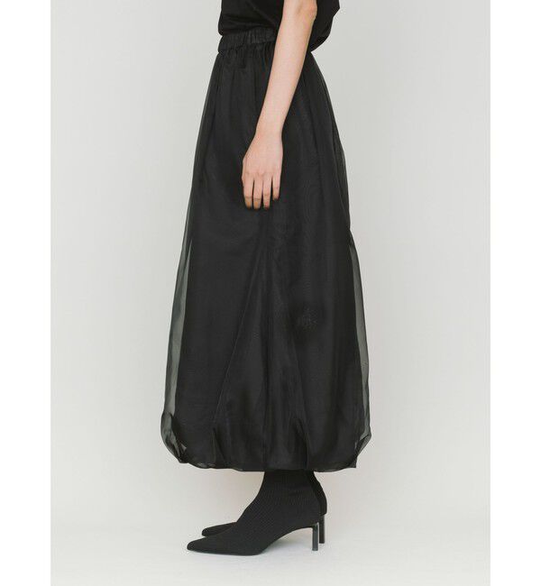 MIDIUMISOLID「MIDIUMISOLID for Ladies シアーロングバルーンスカート」|スカート|