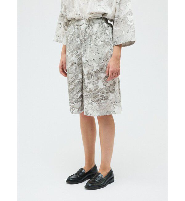 mizuiro ind「mizuiro ind マーブルプリントキュロットパンツ」|その他|