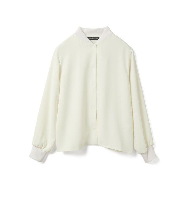 mizuiro ind「mizuiro ind ブルゾンライクシャツ」|シャツ・ブラウス|オフホワイト