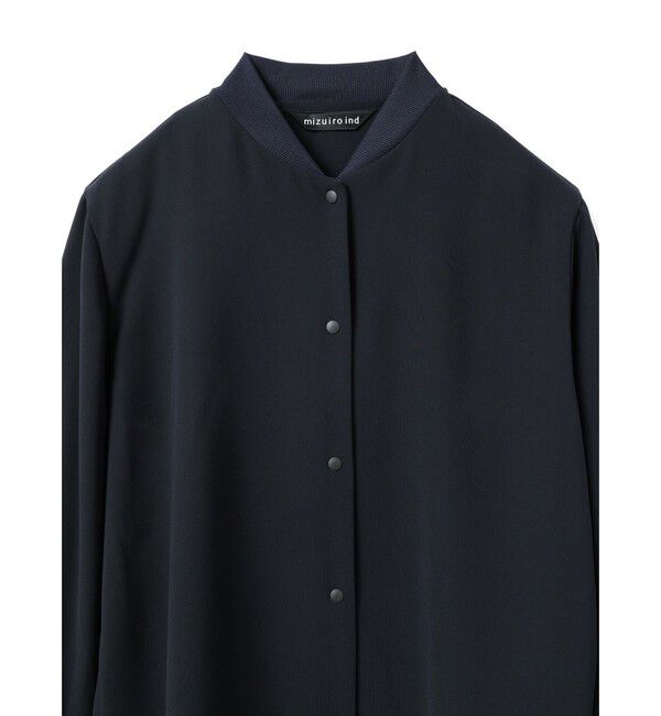mizuiro ind「mizuiro ind ブルゾンライクシャツ」|シャツ・ブラウス|