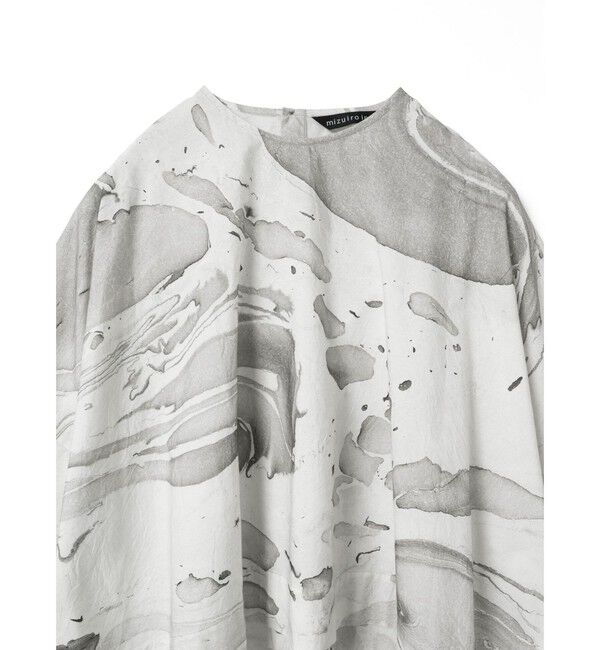 mizuiro ind「mizuiro ind マーブルプリントワイドプルオーバー」|シャツ・ブラウス|